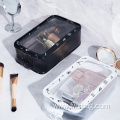 Factory Wholesale Clear PVC Make-up Bag Transparent Large Capacity Waterproof Simple Style Travel Toiletry Cork Cosmetic Bag